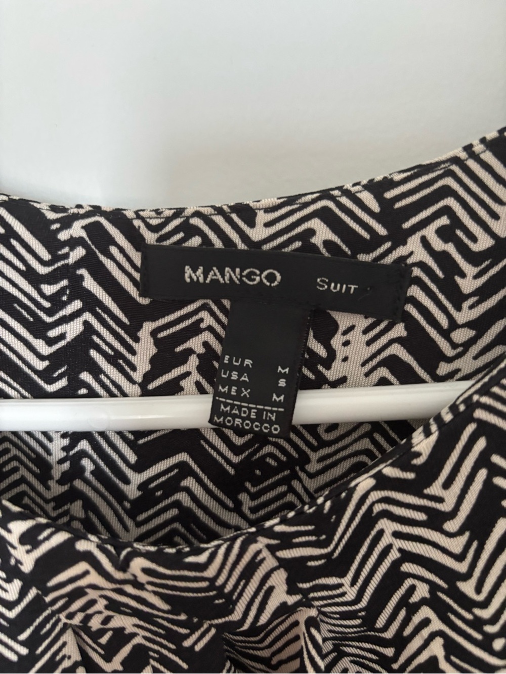 Mango Black and White Chevron Dress - Size Medium - Picture 3 of 5